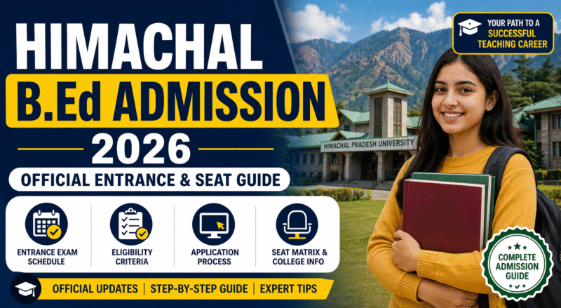 Himachal B.Ed Admission 2026