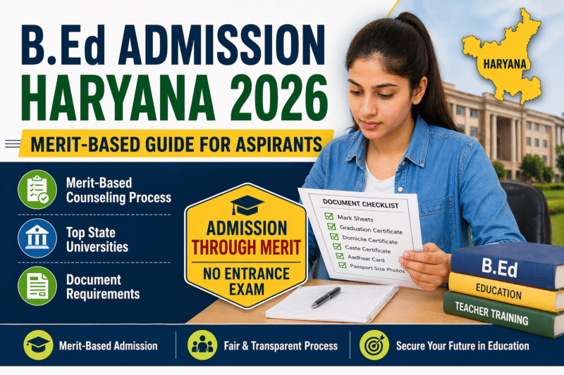 B.Ed Admission Haryana 2026